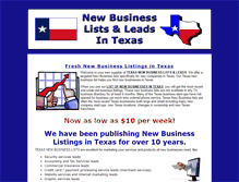 Tablet Screenshot of new-business-lists.com